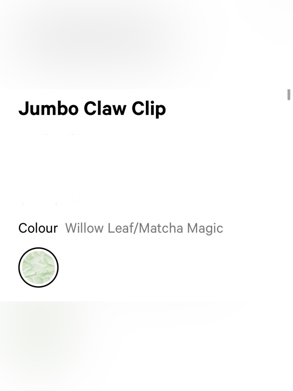 Lululemon Jumbo Claw Clip Willow Leaf/Matcha Magic - Picture 4 of 16